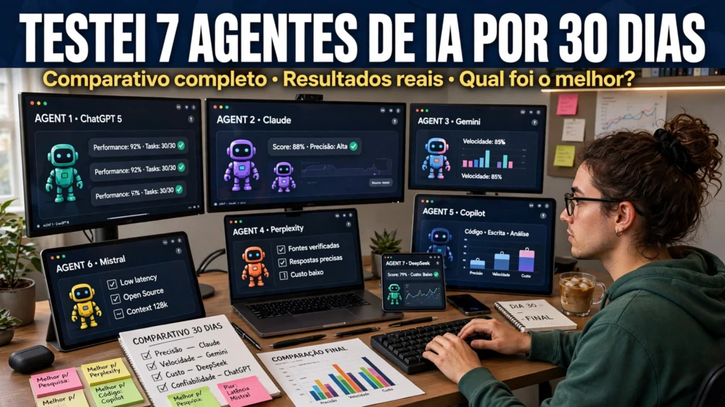 Testei 7 Agentes de IA